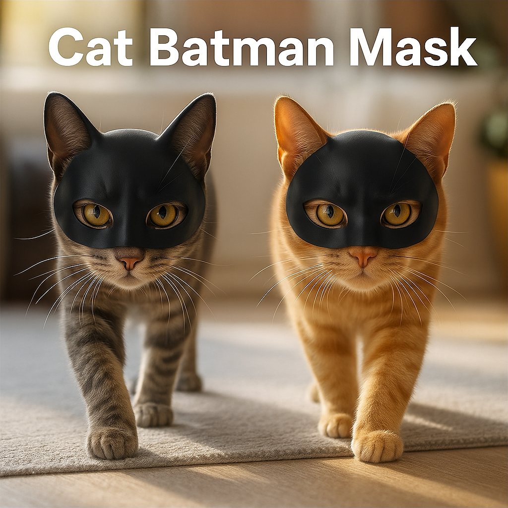 Cat Mask Costume Accessory for Halloween Parties Cats & Dogs